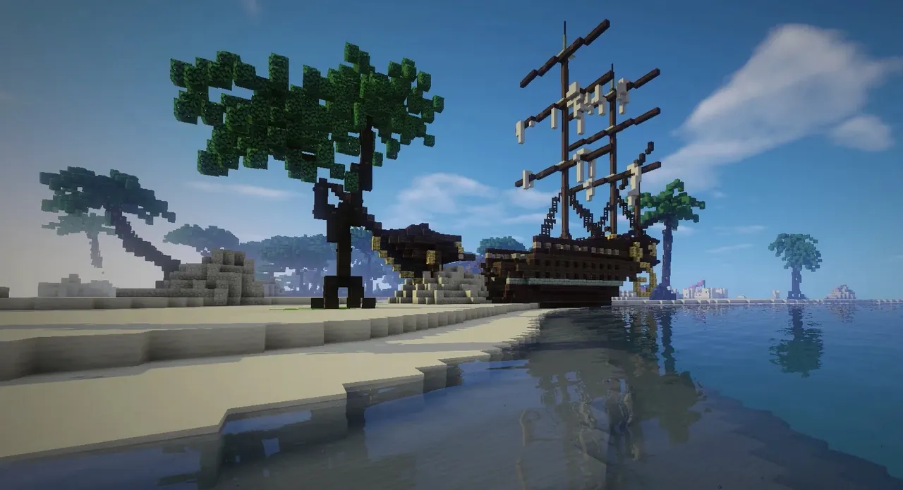 Une île du serveur One Piece Minecraft