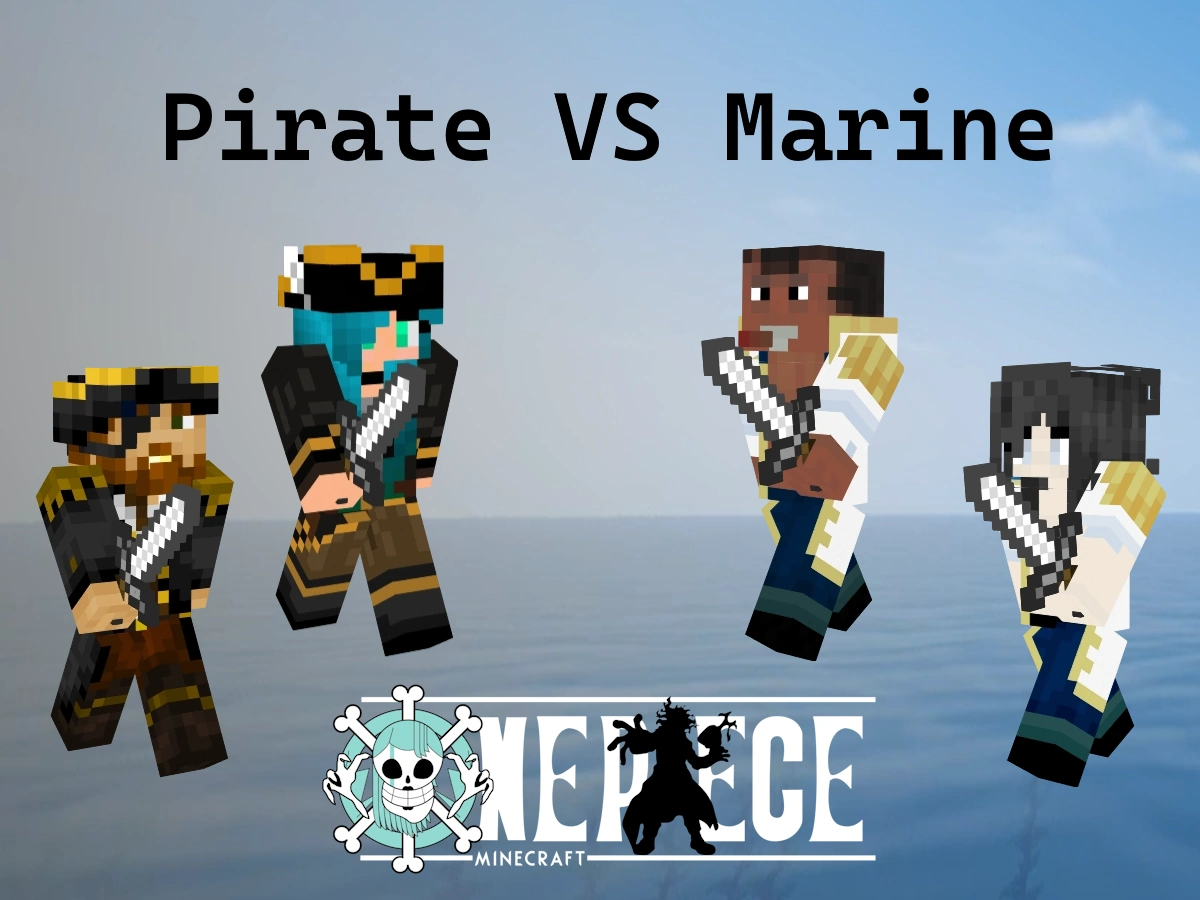 Pirates VS Marines sur One Piece Minecraft